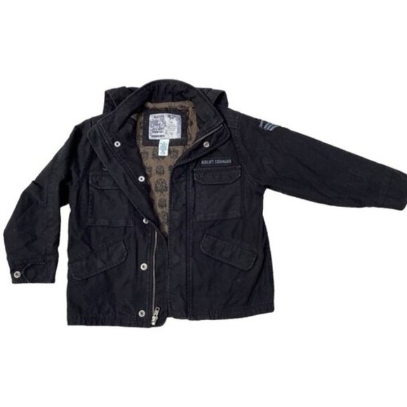 Old Navy Other - Old Navy Boys Airlift Command Jacket Military Field Coat Hooded Aviation XS Kids